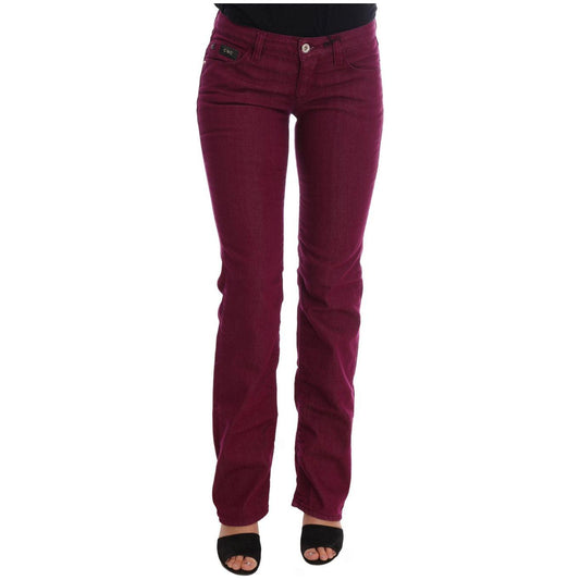 Costume National Red Wash Cotton Stretch Denim Jeans SIG30126-1