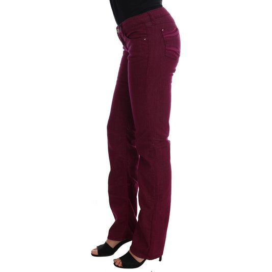 Costume National Red Wash Cotton Stretch Denim Jeans SIG30126-1