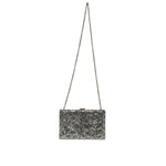 Dolce & Gabbana Silver Sequined Clutch Evening Crossbody Bag