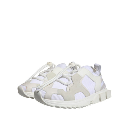 Dolce & Gabbana White Mesh Sorrento Trekking Sneakers Shoes