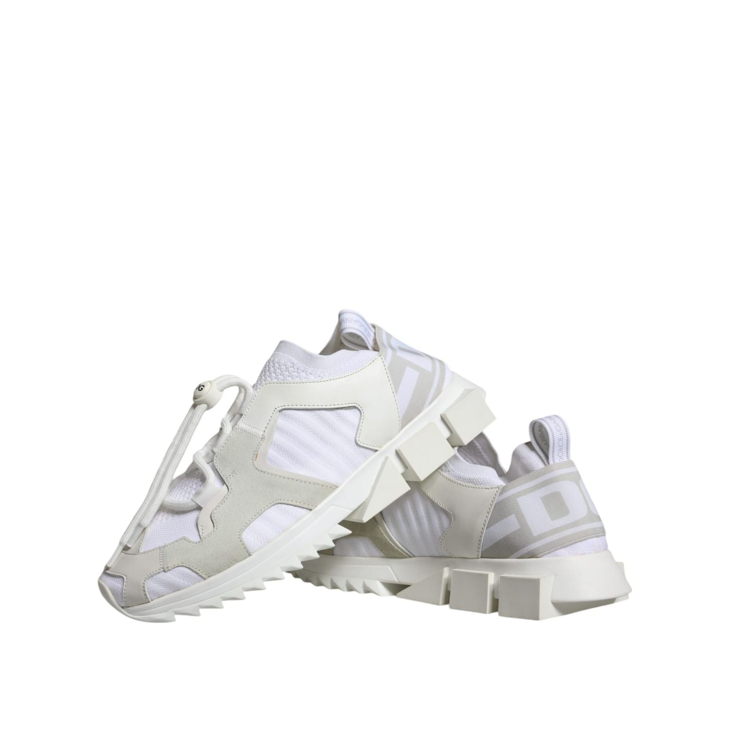 Dolce & Gabbana White Mesh Sorrento Trekking Sneakers Shoes
