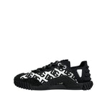 Dolce & Gabbana Black Logo Lace Up Low Top NS1 Sneakers Shoes