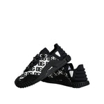 Dolce & Gabbana Black Logo Lace Up Low Top NS1 Sneakers Shoes