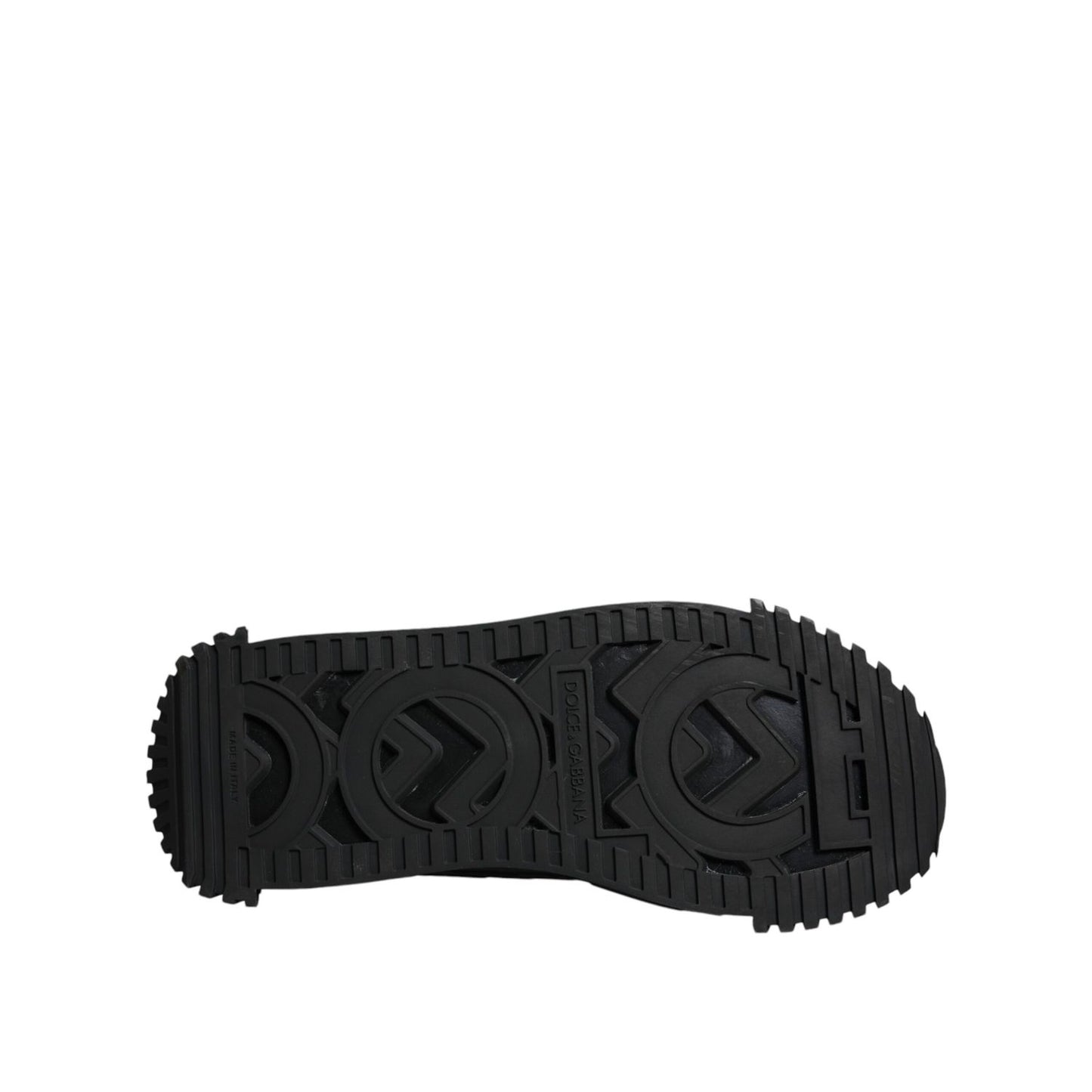 Dolce & Gabbana Black Logo Lace Up Low Top NS1 Sneakers Shoes