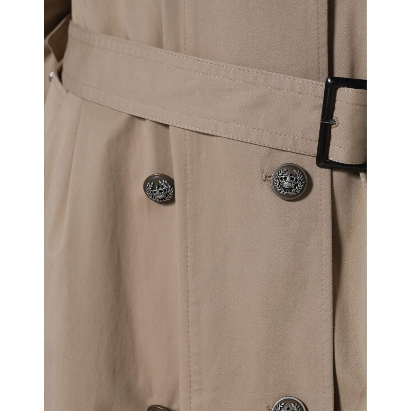 Dolce & Gabbana Khaki Double Breasted Trench Coat Jacket JKT3802-40