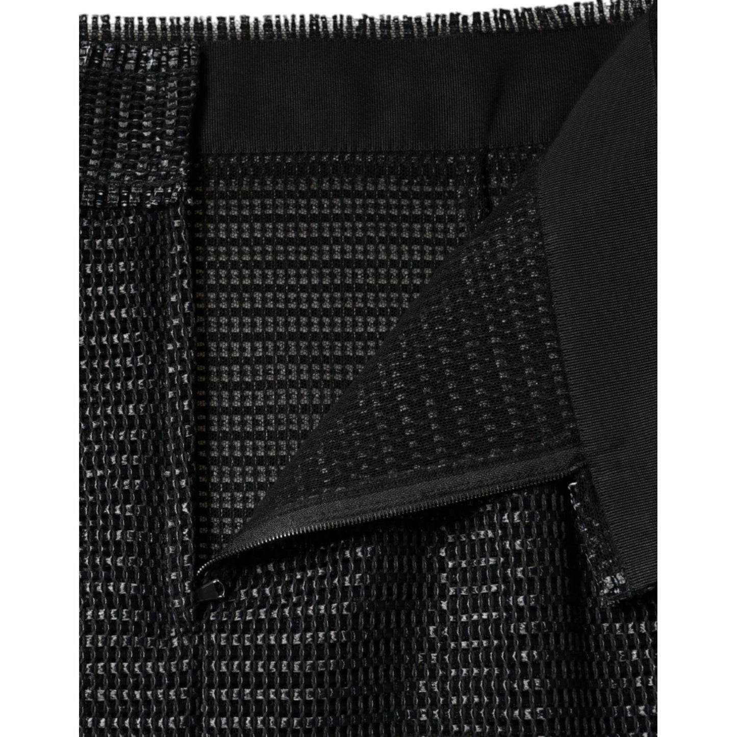 Dolce & Gabbana Black Viscose High Waist Pencil Cut Skirt