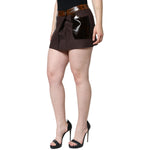 Dolce & Gabbana Brown Virgin Wool Mid Waist A-line Mini Skirt