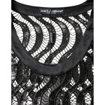 Dolce & Gabbana Black Sequin Sleeveless Tank Blouse Top