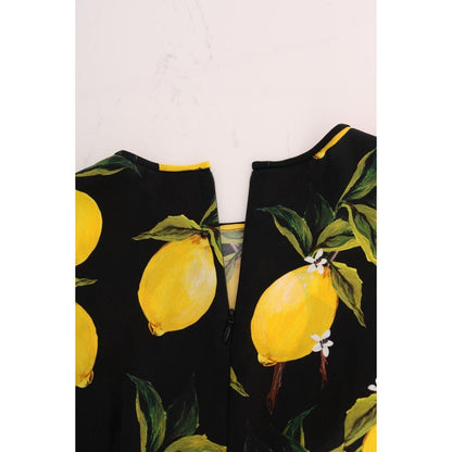 Dolce & Gabbana Multicolor Lemon Silk Stretch T-Shirt
