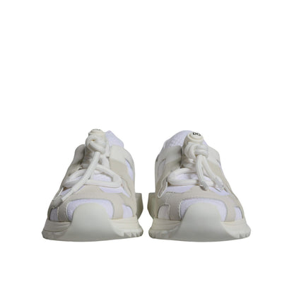 Dolce & Gabbana White Mesh Sorrento Trekking Sneakers Shoes