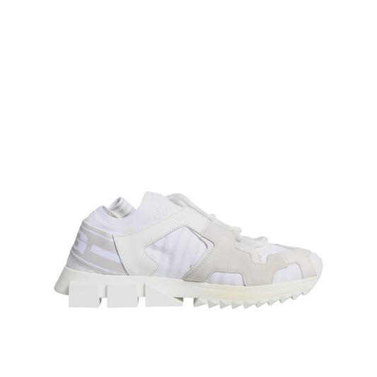 Dolce & Gabbana White Mesh Sorrento Trekking Sneakers Shoes
