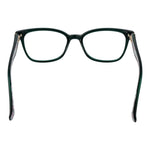 Ted Baker Green Women Glasses Frame, full-rim rectangular design with demo plastic lenses and spring hinge.