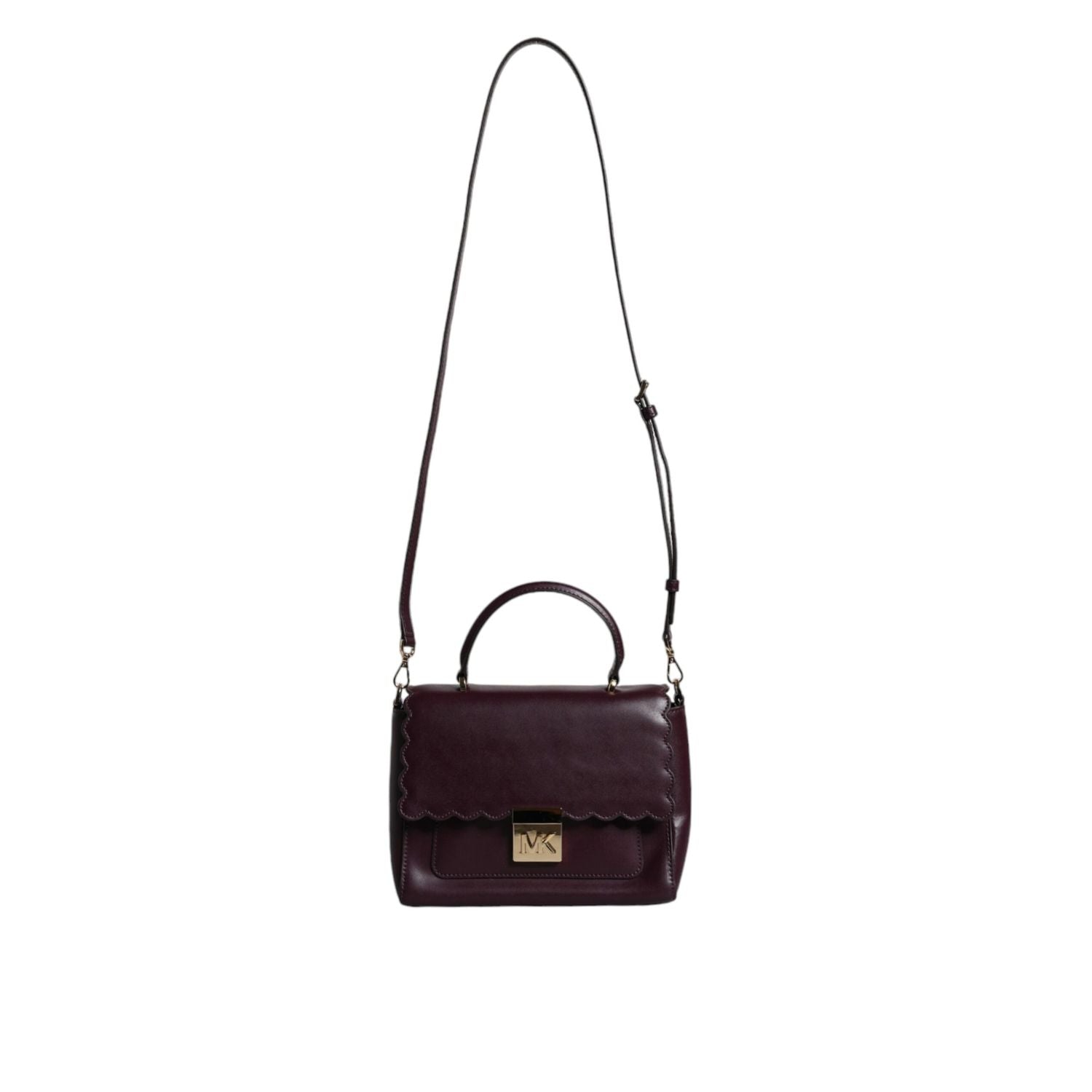 Front view with bag zipped and handles upright.