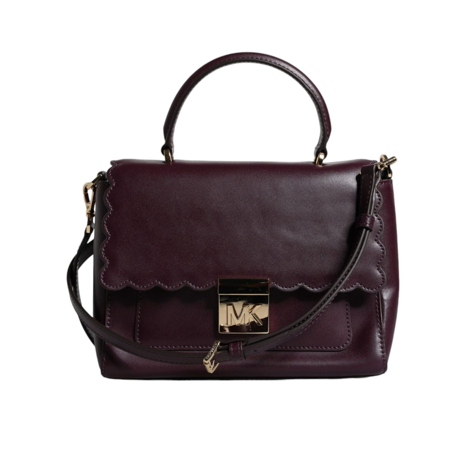 Front view with bag zipped and handles upright.
