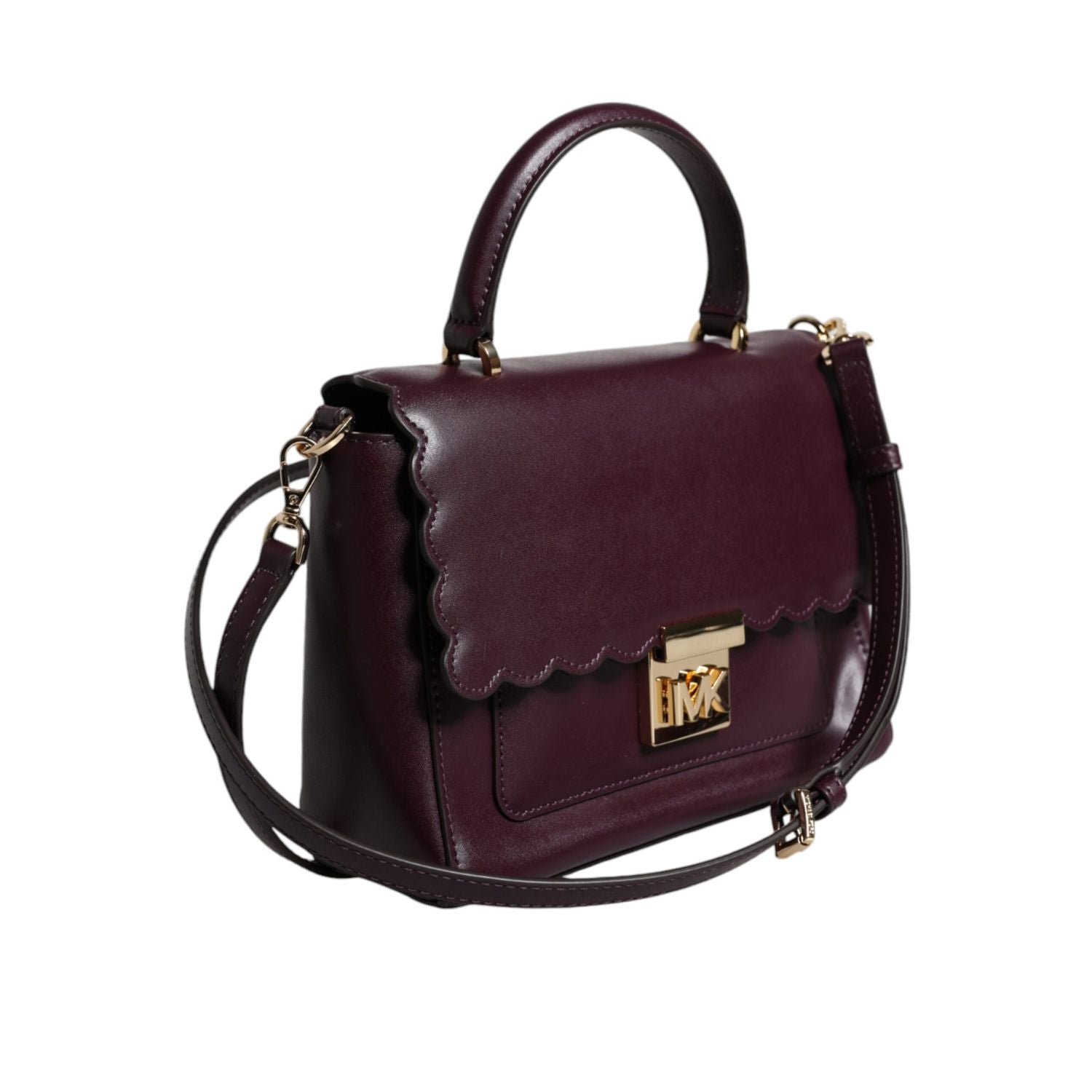 Front view with bag zipped and handles upright.