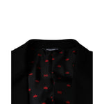 Dolce & Gabbana Black Crown Bee Single Breasted Coat Blazer