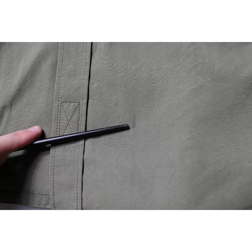 Dolce & Gabbana Military Green Cotton Bend Collared Coat Jacket