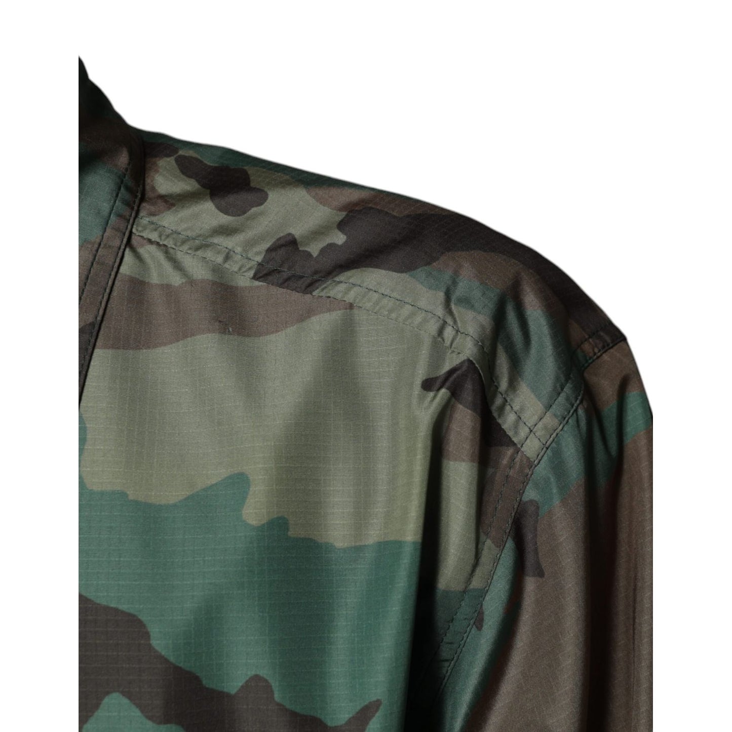 Dolce & Gabbana Multicolor Camouflage Button Down Shirt