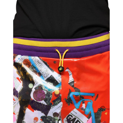 Dolce & Gabbana Multicolor Printed Jogger Sweatpants Pants