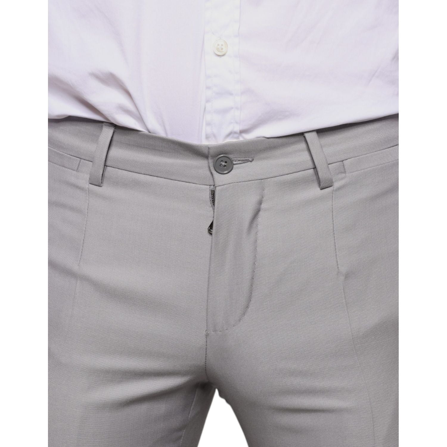 Dolce & Gabbana Light Gray Wool Dress Pants
