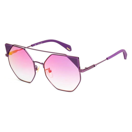 Police Purple Metal Sunglasses POSPLA95568TNVAC