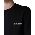 Dolce & Gabbana Black Logo Print CrewNeck Sweatshirt Sweater TSH7918-46