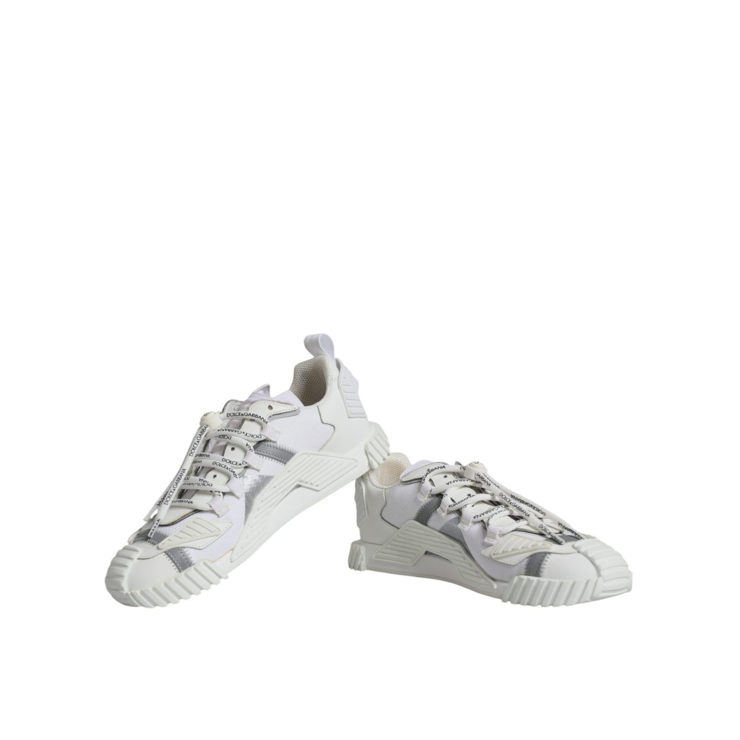 Dolce & Gabbana White Lace Up Low Top NS1 Sneakers Shoes