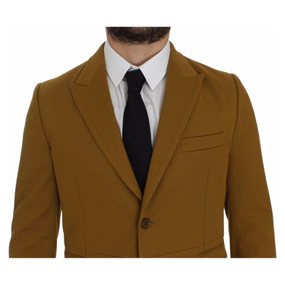 Dolce & Gabbana Yellow Cotton Stretch Blazer