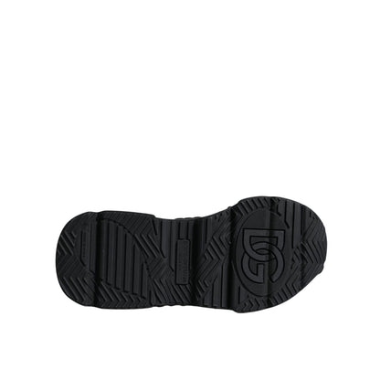 Dolce & Gabbana Black Knitted Daymaster Sneakers Shoes