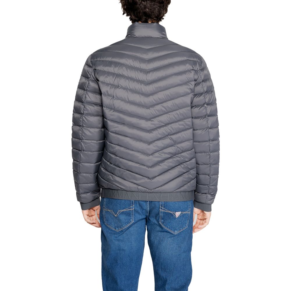 Armani Exchange Gray Polyester Coat