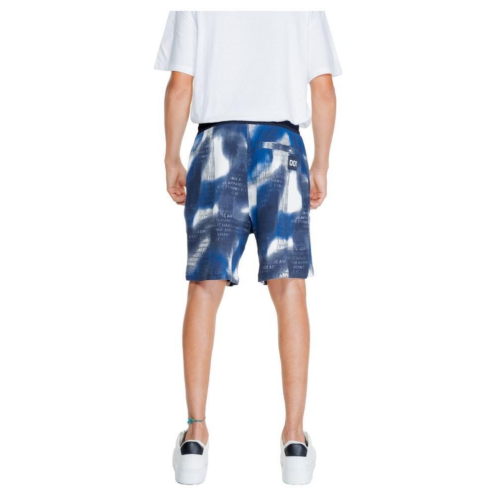 Armani Exchange Blue Cotton Bermuda