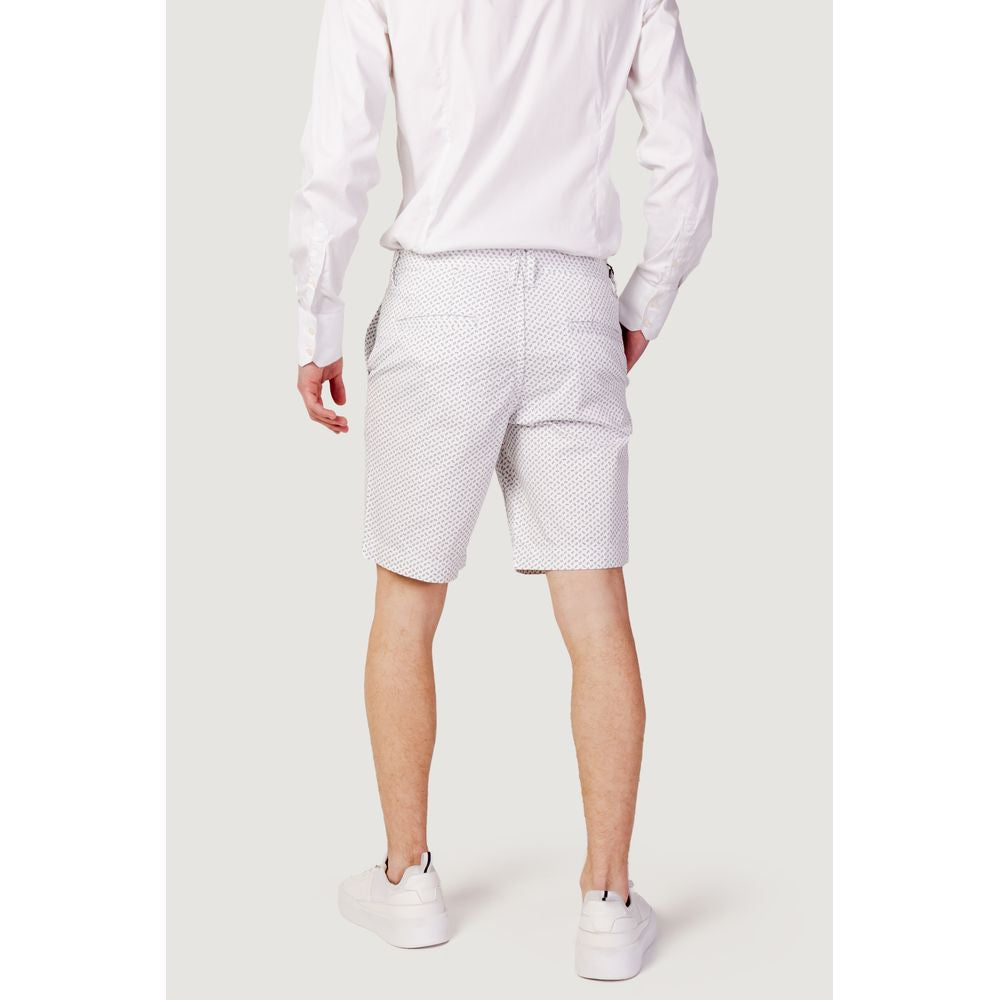 Armani Exchange White Cotton Bermuda Shorts