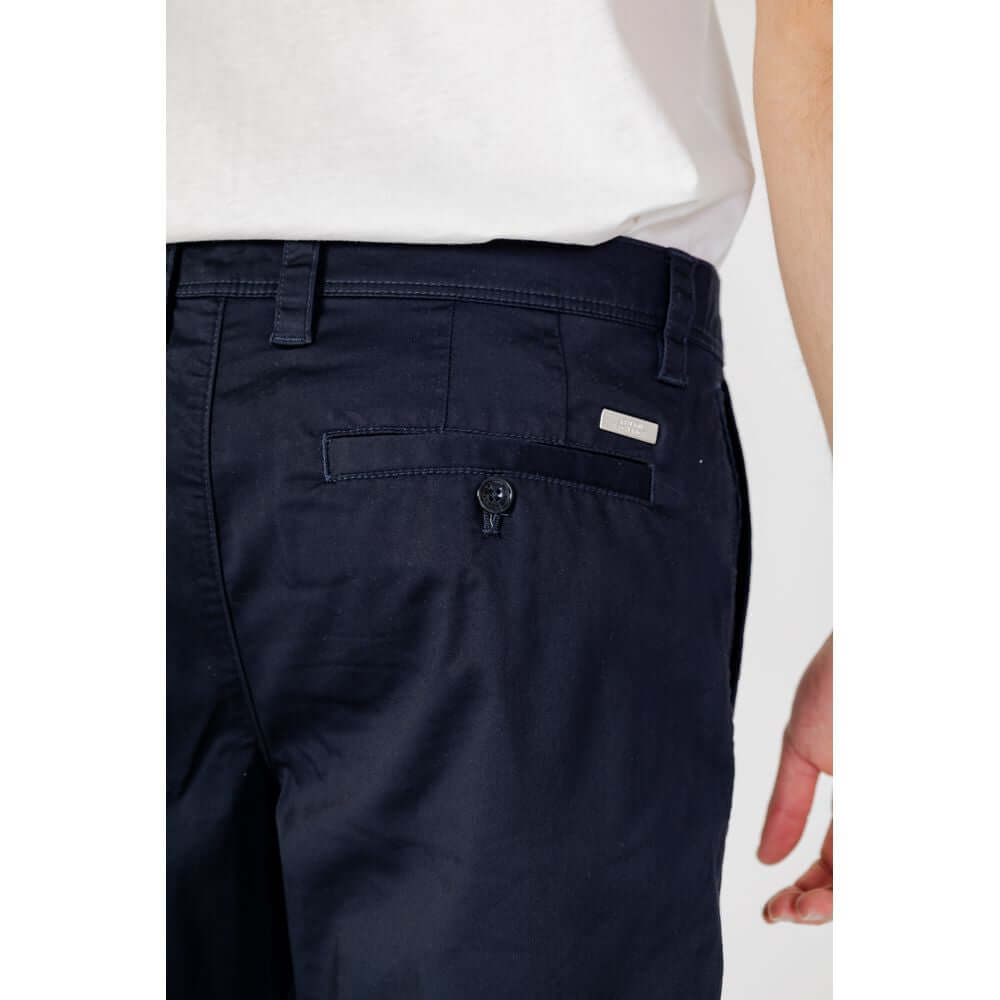 Armani Exchange Blue Cotton Bermuda