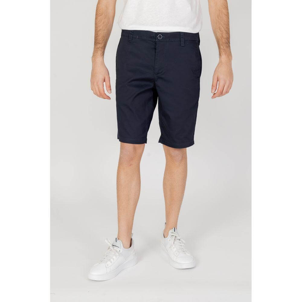 Armani Exchange Blue Cotton Bermuda
