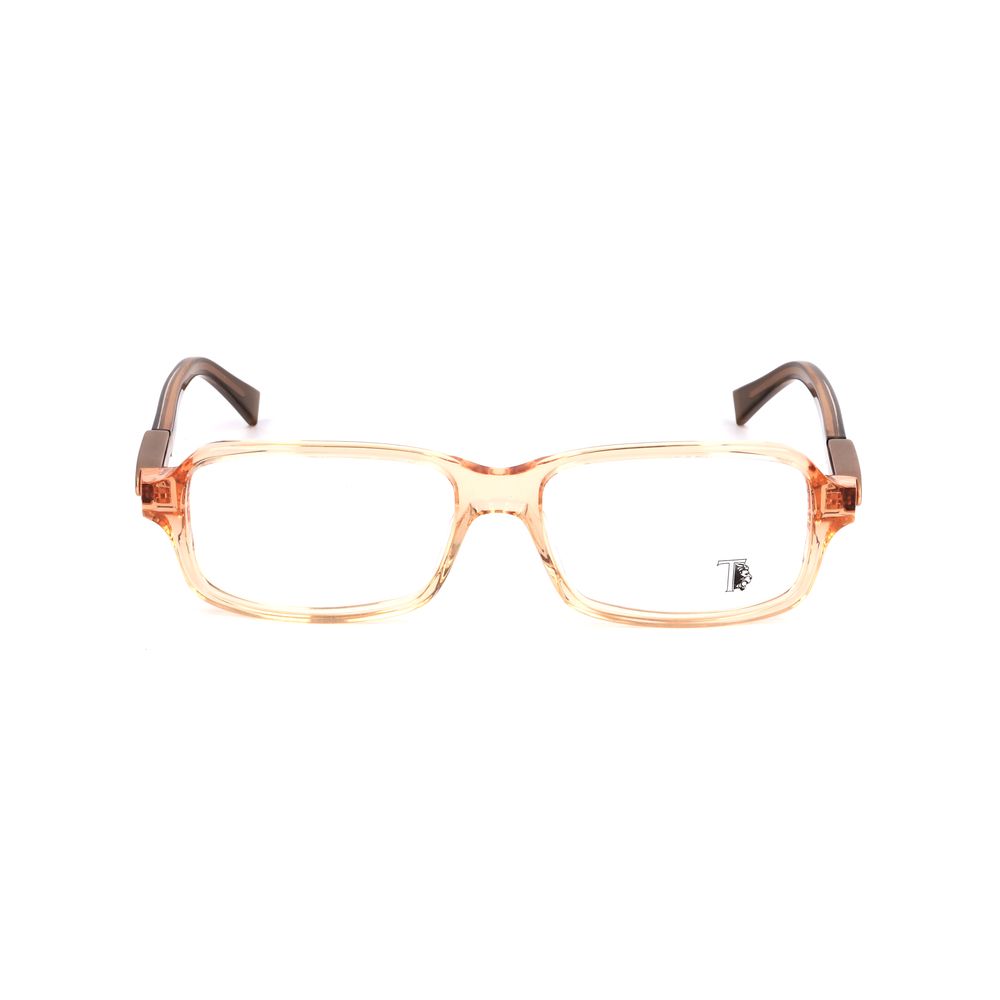 Tod's Orange Acetate Frames for women in rectangle shape, lens size 52mm, bridge 15mm, temple 135mm. Stylish and durable acetate material.
