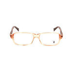 Tod's Orange Acetate Frames for women in rectangle shape, lens size 52mm, bridge 15mm, temple 135mm. Stylish and durable acetate material.