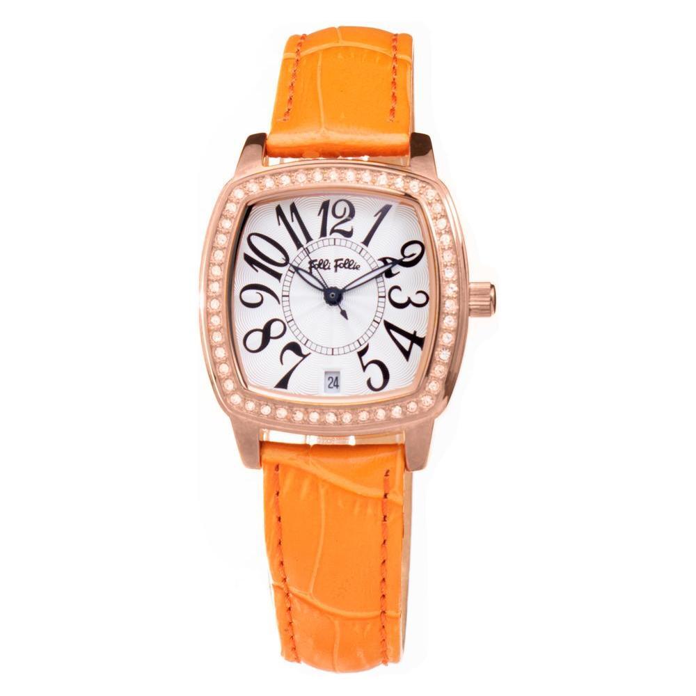 Folli Follie Orange Leather Watch