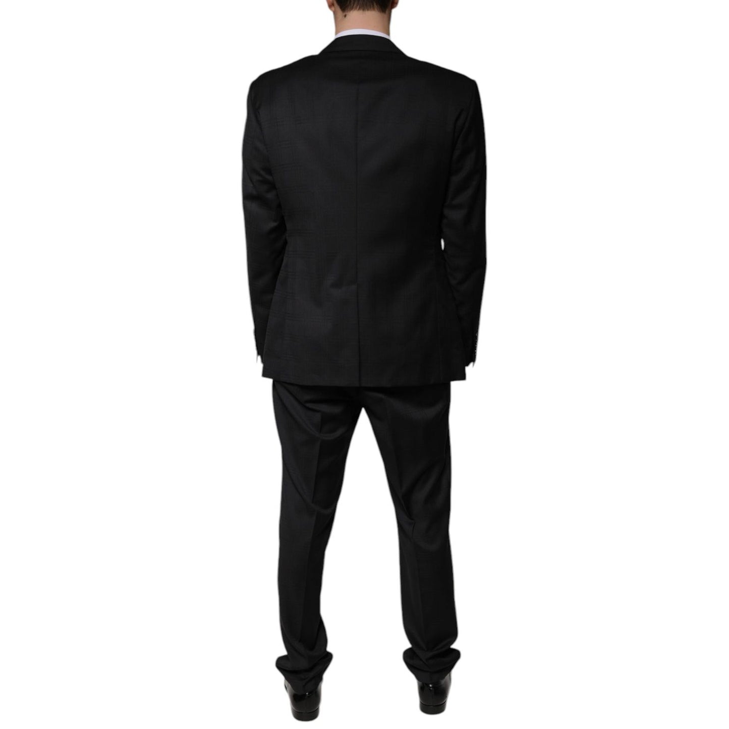Dolce & Gabbana Black Wool Single Breasted Formal Suit
