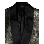 Dolce & Gabbana Gold SICILIA Jacquard Single Breasted Coat Blazer