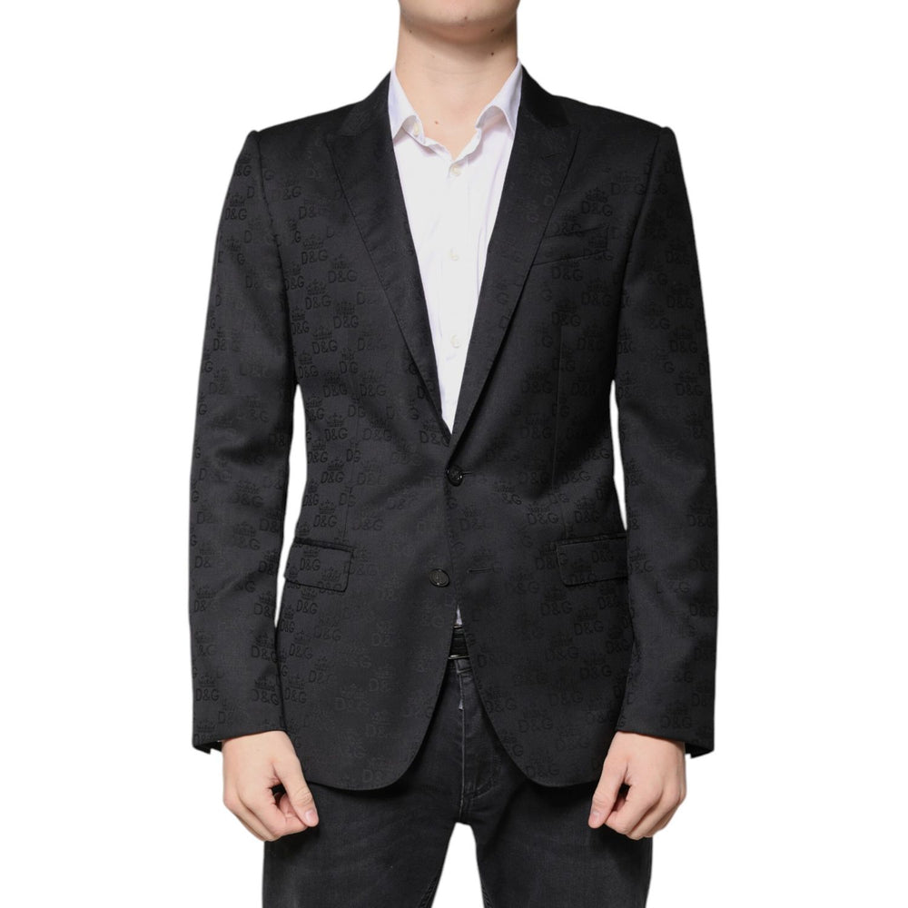 Dolce & Gabbana Black Wool Single Breasted Formal Blazer