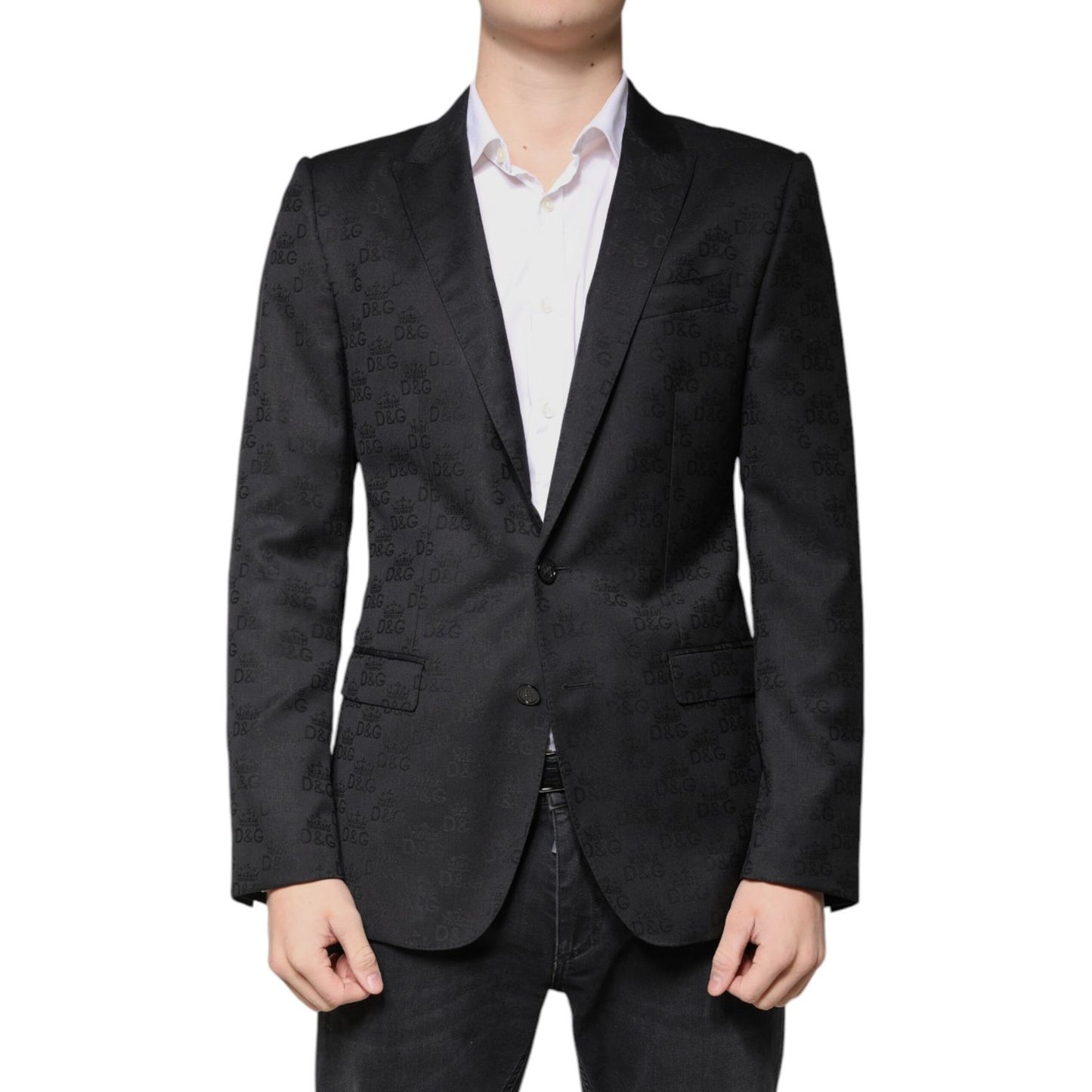 Dolce & Gabbana Black Wool Single Breasted Formal Blazer