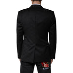 Dolce & Gabbana Black Wool Single Breasted Formal Blazer