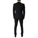 Dolce & Gabbana Black Wool 3 Piece Slim Fit Formal Men Suit