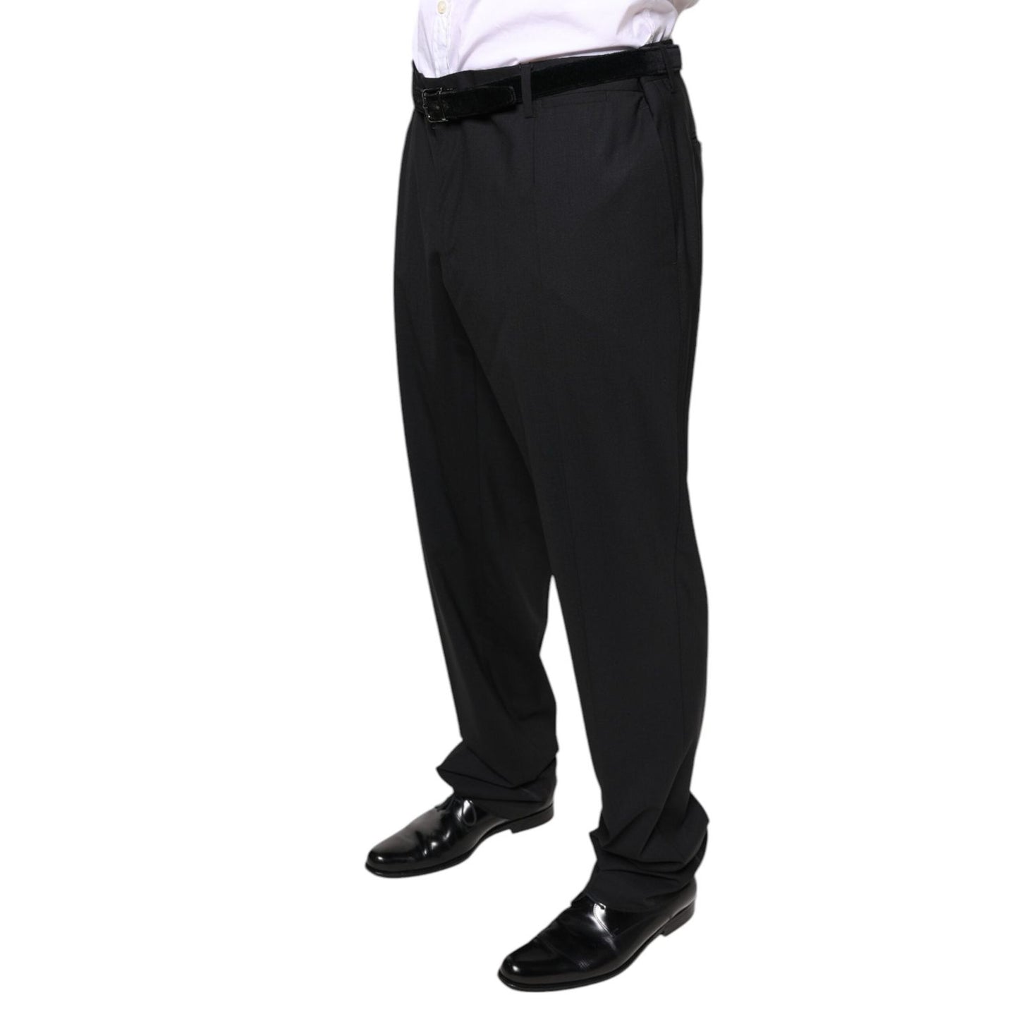 Dolce & Gabbana Black Wool Men Formal Dress Pants PAN75566-58