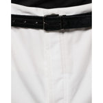 Brunello Cucinelli White Cotton Men Dress Tapered Pants