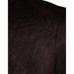 Dolce & Gabbana Maroon Polyester Crew Neck Pullover Sweater