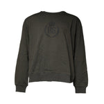 Dolce & Gabbana Army Green Crown Cotton Sweatshirt Sweater