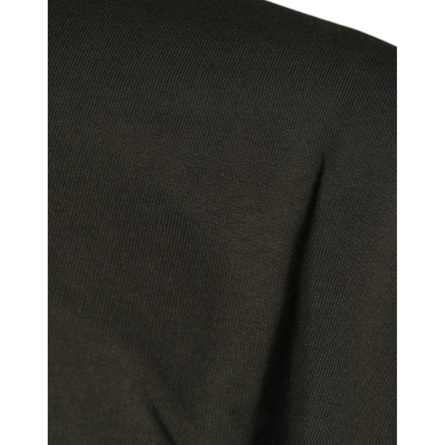 Dolce & Gabbana Army Green Crown Cotton Sweatshirt Sweater