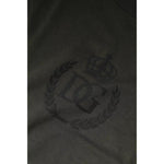 Dolce & Gabbana Army Green Crown Cotton Sweatshirt Sweater