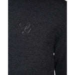 Dolce & Gabbana Dark Gray Wool Crew Neck Pullover Sweater